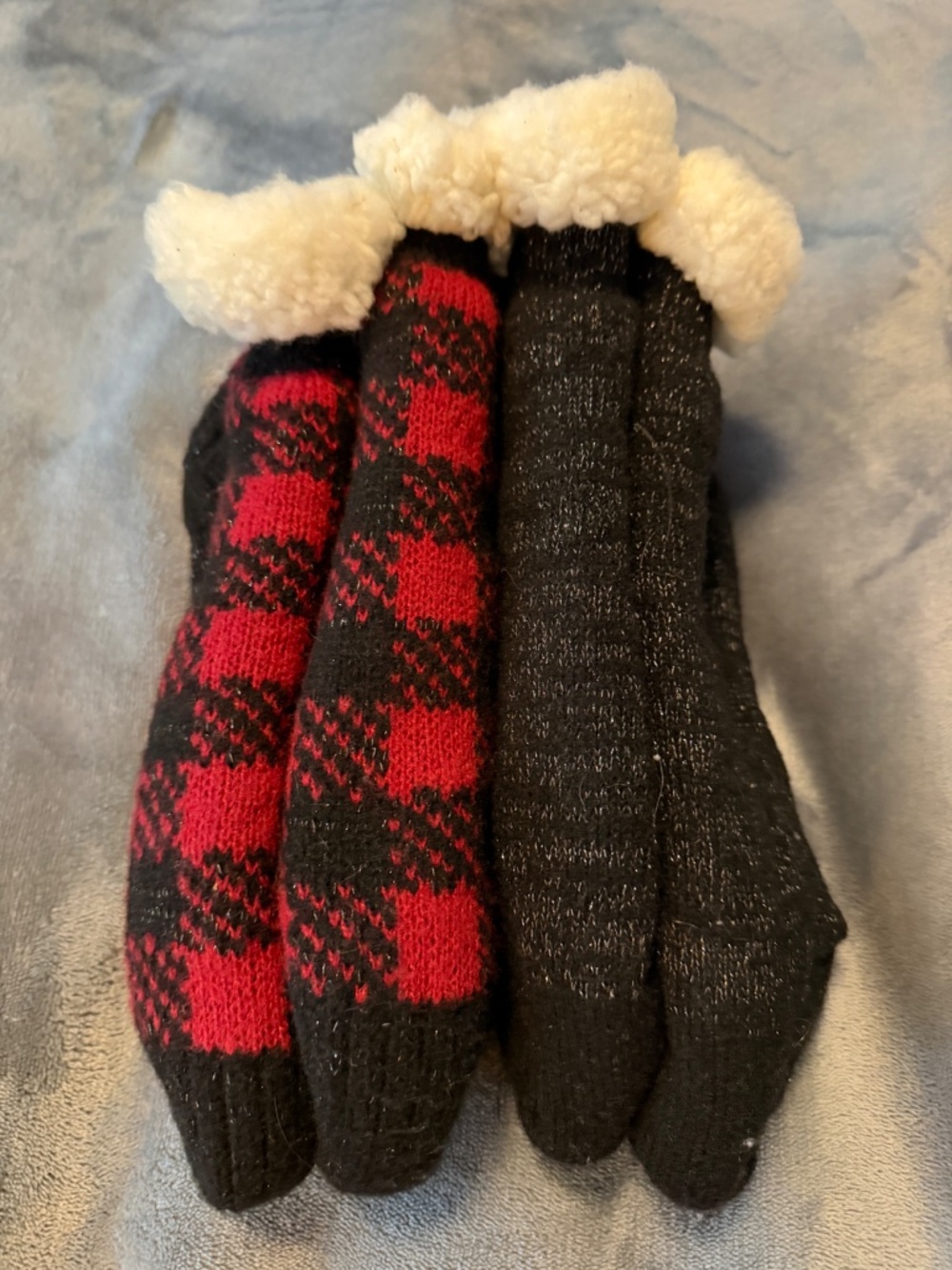 MUK LUKS 2-Pack Cozy Sherpa Cuff Slipper Socks